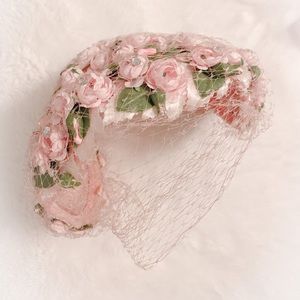 Rose Hat,  Hair Accessory,  Wedding Hair Piece